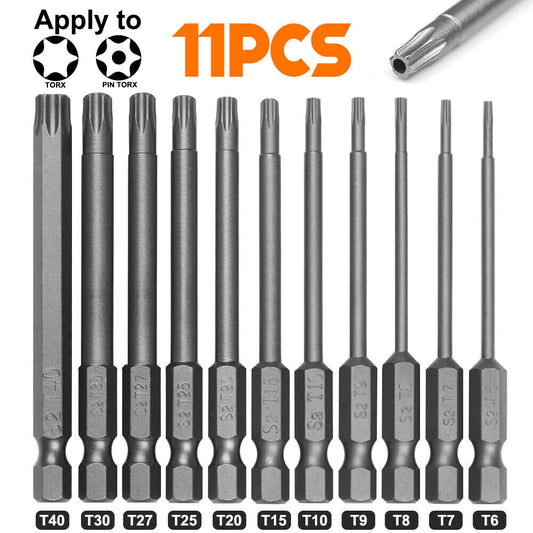 11pcs magnetic head screwdriver bit set