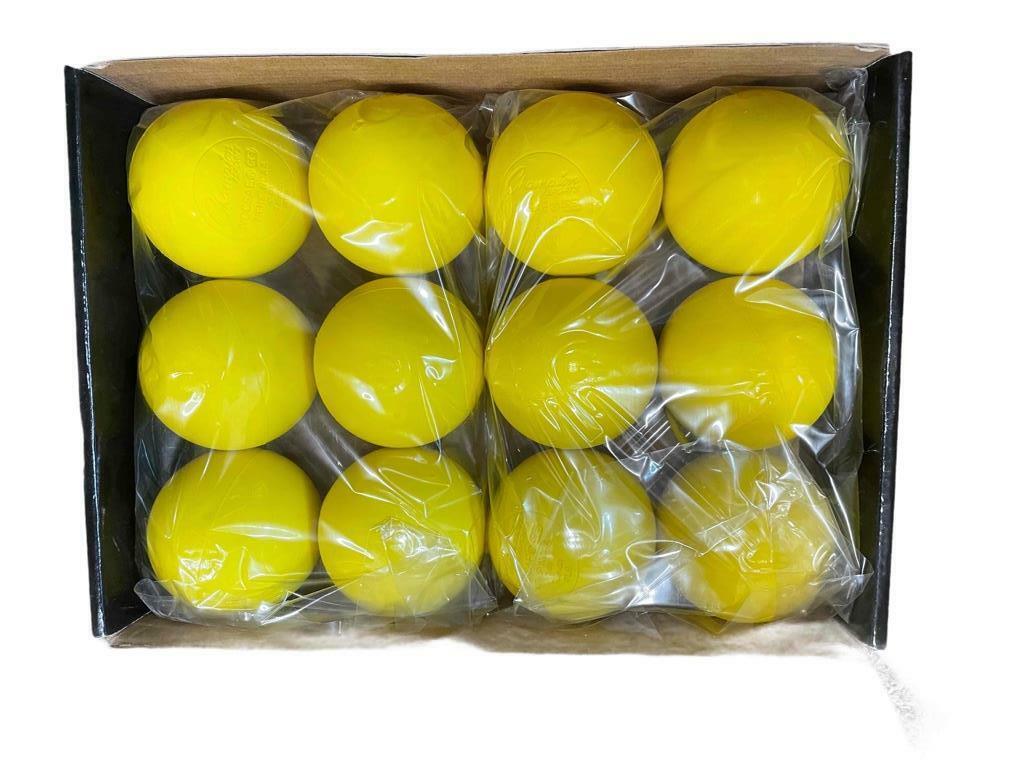 Pack of 12 yellow lacrosse balls