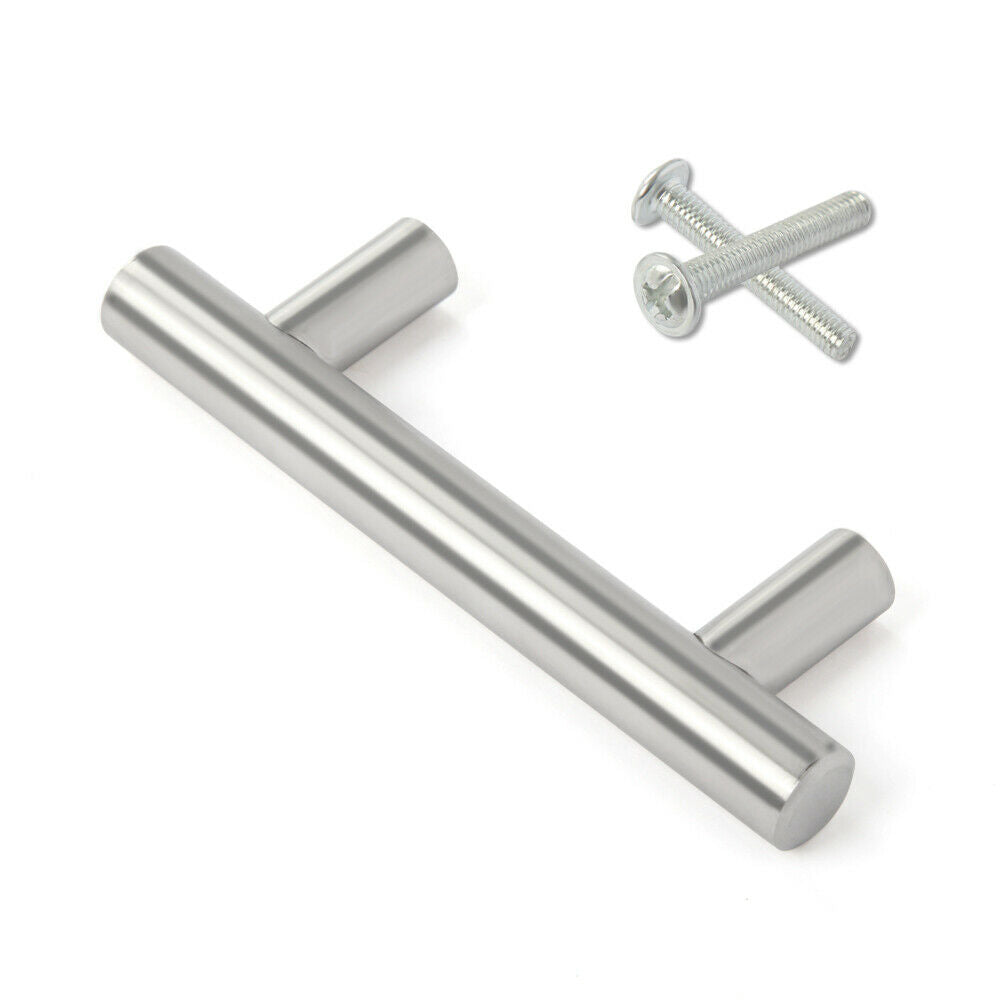 10 pack 4" stainless steel brushed nickel kitchen cabinet pulls