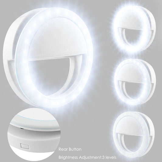 Portable Selfie LED Ring Light Fill Camera Flash