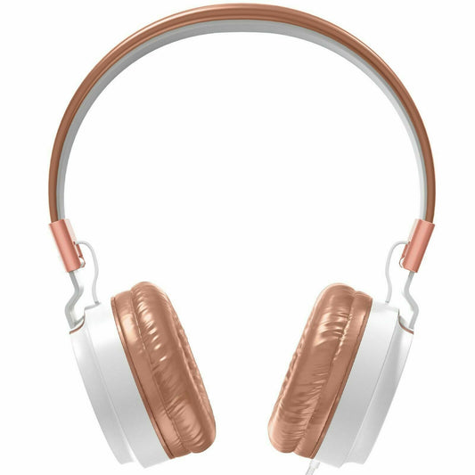 Over-ear headphones with cable and microphone, Color (Rose gold)