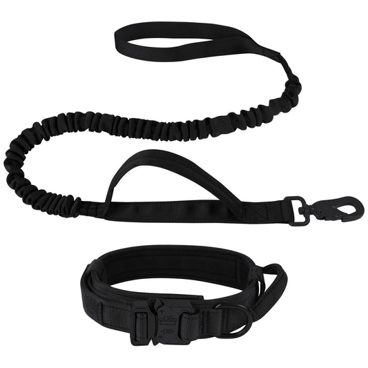 Pet collar with adjustable strap with metal buckle (Color: Black)