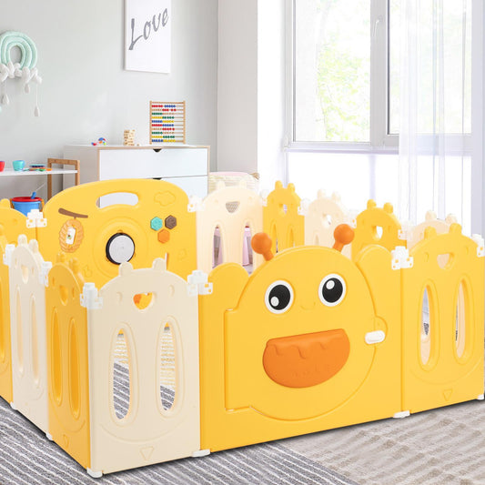 14 panel folding baby playpen