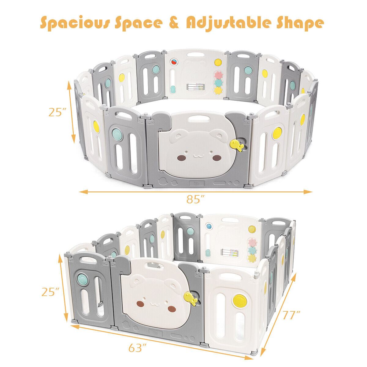 16 Panel Playpen with Locking Gate