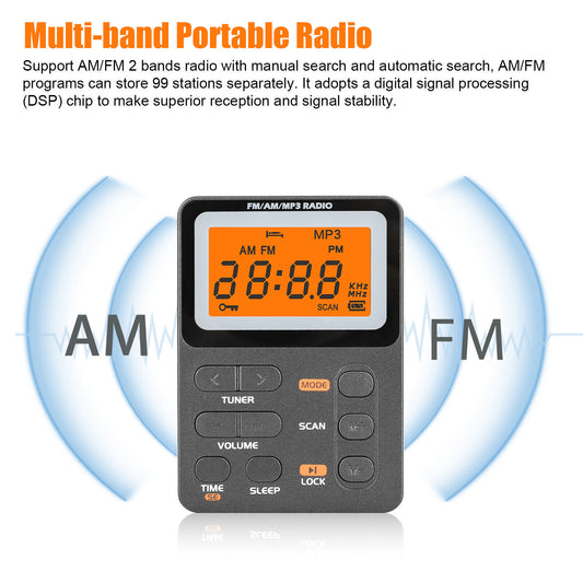 AM/FM Digital Mini Radio LCD Stereo Receiver