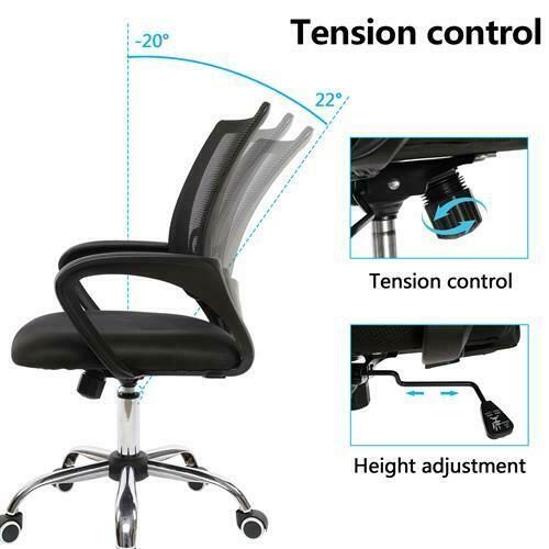 Mesh Adjustable Office Chair, Colour: Black