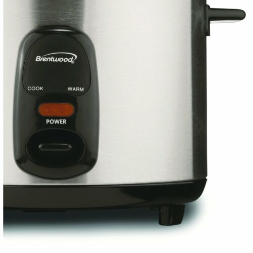 10-Cup Stainless Steel Rice Cooker, Color: Brown