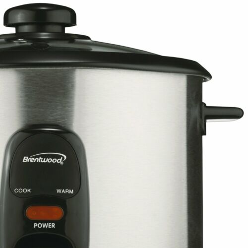 10-Cup Stainless Steel Rice Cooker, Color: Brown