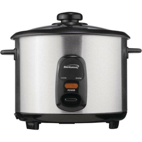 10-Cup Stainless Steel Rice Cooker, Color: Brown