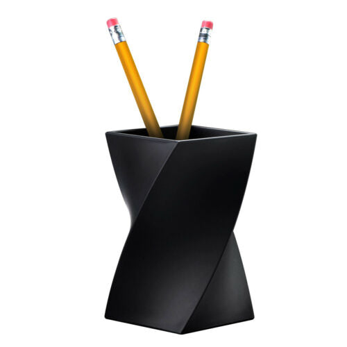 Soft Touch Pen Holder, Desk Organizer, Color :Black