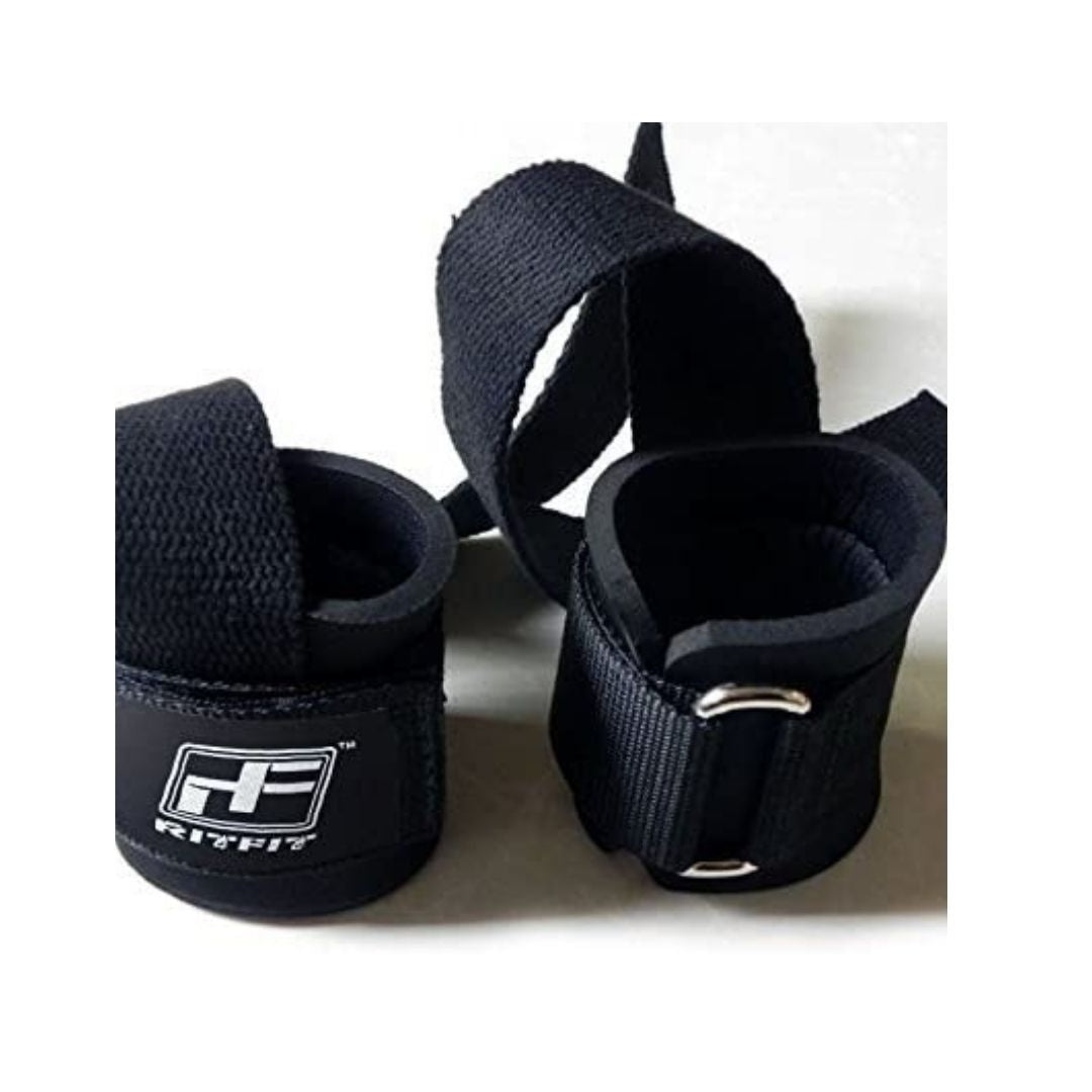 Straps + wristband for weightlifting (Black Color)