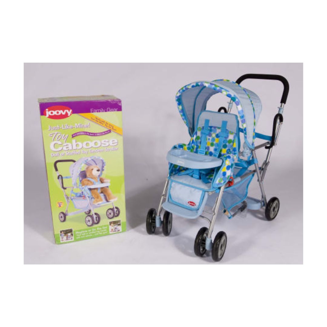 Doll Stroller, Doll Accessory (Blue Dot) 13.9 x 6.6 x 27.5 inches