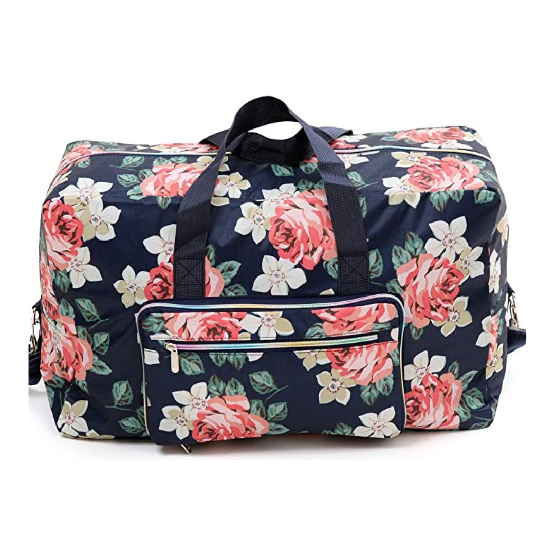 Large Foldable Travel Bag, Waterproof (Rose/1)