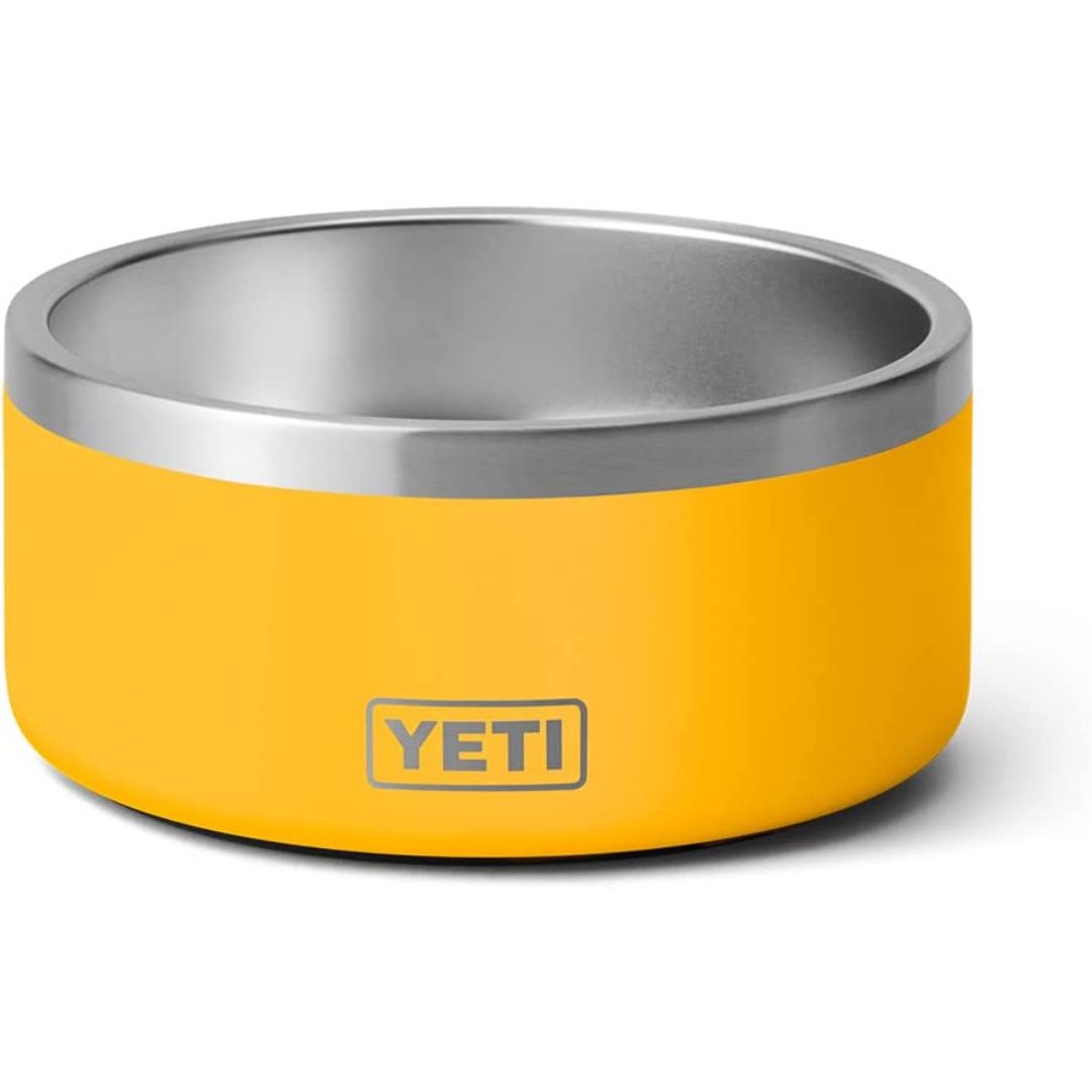 Stainless Steel, Non-Slip Pet Bowl, Alpine Yellow, 32 Ounces